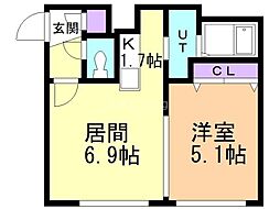 間取図画像 1LDK