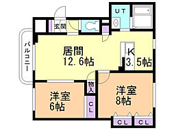 間取図画像 2LDK