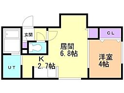 Holomuamakalii 1LDKの間取図画像