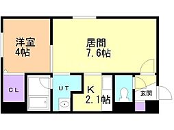 カレラ月寒中央 1LDKの間取図画像