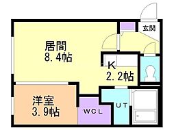 Porte-bonheurFukuzumi 1LDKの間取図画像