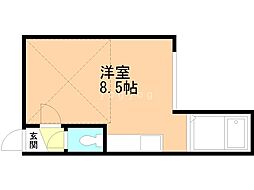 グランデュール平岸2 ワンルームの間取図画像