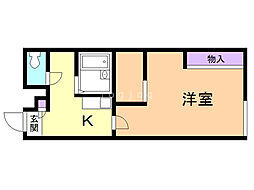 レオパレス真栄 1Kの間取図画像