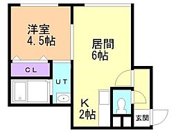 ムーラン・ルージュ 1LDKの間取図画像