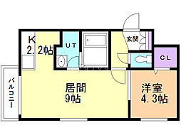 SunnySpot 1LDKの間取図画像