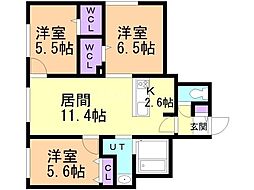 グラングレイス312 3LDKの間取図画像