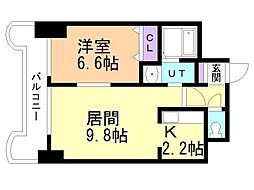 ティアラ月寒中央 1LDKの間取図画像