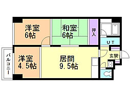 エルカミノ平岸 3DKの間取図画像