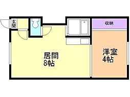 ハイツ金森 1LDKの間取図画像
