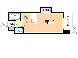 ローヤルハイツ月寒東5 1Kの間取図画像