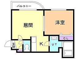 シャトーシュノンソー 1LDKの間取図画像