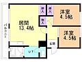 札幌西月寒団地14階5.1万円