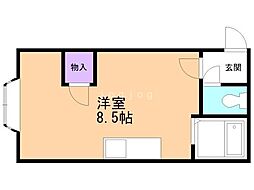 ビバーク平岸 ワンルームの間取図画像