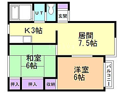 エクセレント2・2 2LDKの間取図画像