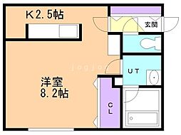 Newworld3 1Kの間取図画像