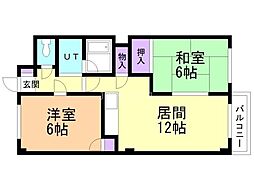 ブルーパレス2・4 2LDKの間取図画像