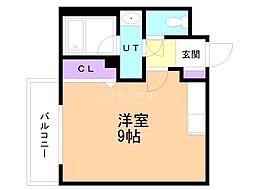 セントポーリア平岸 ワンルームの間取図画像