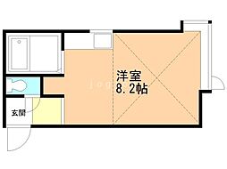 澄川天神マンション ワンルームの間取図画像