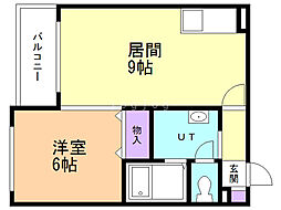 ユアーズ澄川 1LDKの間取図画像