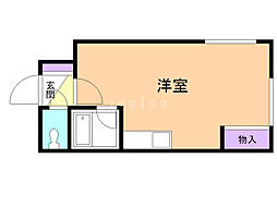 フォレスト月寒 ワンルームの間取図画像