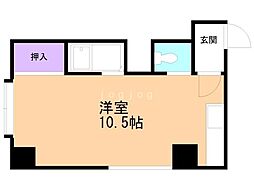 シティハウス美園 ワンルームの間取図画像