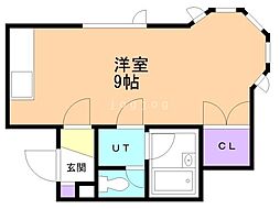 ミモザハウス ワンルームの間取図画像