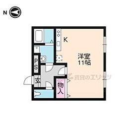 メゾンドラローズ ワンルームの間取図画像