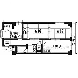 シャト−嵐望 2階3LDKの間取り
