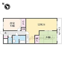 SYグランドビル 2LDKの間取図画像