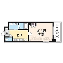Ｆ´ｓアベニュー 2階1Kの間取り