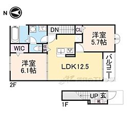 メゾン・レゾナンス III 2LDKの間取図画像