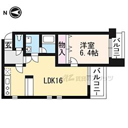 長八館 1LDKの間取図画像