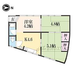 山内ビル 3Kの間取図画像