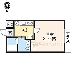 フォルトゥーナ大将軍 1Kの間取図画像