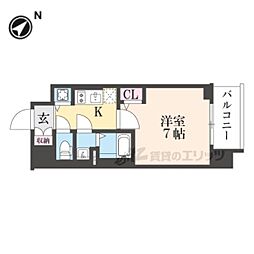ベラジオレガシー葛野大路八条 1Kの間取図画像