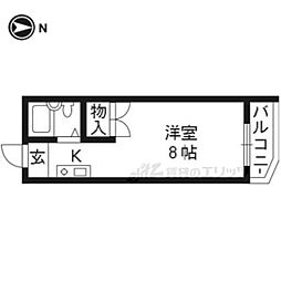 ササキビル ワンルームの間取図画像