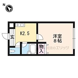 EM1022 1Kの間取図画像