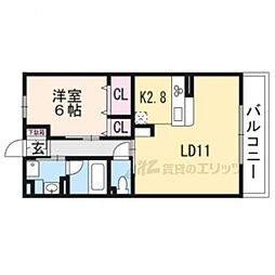 フォレコリーヌ 1LDKの間取図画像