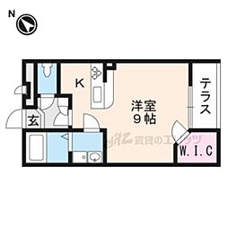 レオネクストレークサイドナカノ 1Kの間取図画像