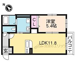 カルムメゾン 1LDKの間取図画像