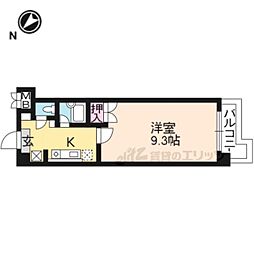 JR東海道・山陽本線 南草津駅 徒歩20分の賃貸マンション 2階1Kの間取り