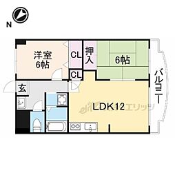 JR東海道・山陽本線 南彦根駅 徒歩9分の賃貸マンション 7階2LDKの間取り