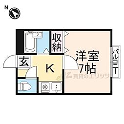 プロミネンスＮＫ 1階1Kの間取り