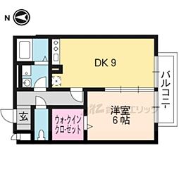 瀬田メディエートプラザＢ棟 2階1LDKの間取り