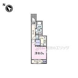 ソラーナ 1階1Kの間取り