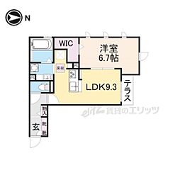 JR東海道・山陽本線 彦根駅 徒歩6分の賃貸アパート 1階1LDKの間取り