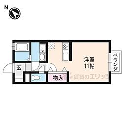 ファーストステージ 2階ワンルームの間取り