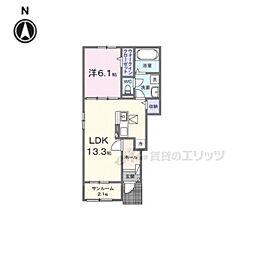 ベラーノ II 1LDKの間取図画像