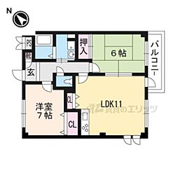 ブエナビスタ 2LDKの間取図画像
