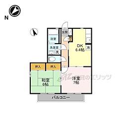 シャーメゾン240 2DKの間取図画像